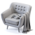 Barhat Rain Armchair: Stylish and Comfortable 3D model small image 5