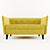 Modern Grey Lester Sofa 3D model small image 5