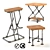 Industrial Pipe Stool: Modern Steampunk Chic 3D model small image 1