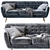 Luxury Velvet Rain Sofa 3D model small image 2