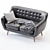 Rainy Velvet Sofa: Luxurious Comfort 3D model small image 2