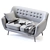 Rainy Velvet Sofa: Luxurious Comfort 3D model small image 5