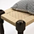 Indian Style Bench: Adas - The Perfect Blend of Wood and Rope 3D model small image 5