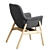 VEDBO Wooden Chair - Classic Gray Upholstery 3D model small image 2