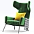 Havana Wing Chair: Stylish Comfort for Your Home 3D model small image 1