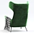 Havana Wing Chair: Stylish Comfort for Your Home 3D model small image 4