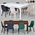 Modern Dining Set: ODGER & EKEDALEN 3D model small image 1