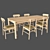 Sleek Rönninge Dining Set 3D model small image 2