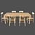 Sleek Rönninge Dining Set 3D model small image 3