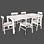 Sleek Rönninge Dining Set 3D model small image 4