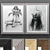 Modern Art Frame Set: Textured Frames 3D model small image 1