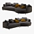 Modern Chaise Sectional Sofa 3D model small image 1