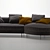 Modern Chaise Sectional Sofa 3D model small image 2