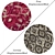Round Carpets Set - Variety of Textures for 3D Renders 3D model small image 2