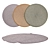 Round Carpets Set - Versatile and Detailed 3D model small image 1