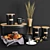 Elegant Kitchen Decor Set 3D model small image 1