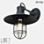 Elegant Glass and Metal Wall Lamp 3D model small image 1