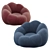 Cozy Pumpkin Bean Bag Chair 3D model small image 2