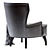 Kano Leather Armchair: Stylish Comfort for Your Home 3D model small image 3