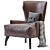 Kano Leather Armchair: Stylish Comfort for Your Home 3D model small image 4