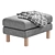 Stylish Karlstad Pouf: Modern Comfort by Ikea 3D model small image 1