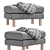 Stylish Karlstad Pouf: Modern Comfort by Ikea 3D model small image 4