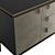 British Glamour Chest: Shagreen Leather & Brass Accents 3D model small image 2