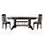 Levox Extendable Dining Set 3D model small image 3