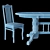 Levox Extendable Dining Set 3D model small image 4