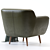 Barhat Rain Armchair: Stylish Comfort for Your Home 3D model small image 4