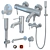 Modern GROHE Essence Faucet Set 3D model small image 1