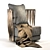 Elegant Armchair with Vray Rendering 3D model small image 2