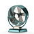 Retro-Inspired Air Circulator 3D model small image 2