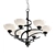 Elegant Dark Mocha Chandelier - Franklin 3D model small image 1