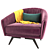 Sleek Saddle Armchair: Modern Elegance 3D model small image 3