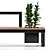 Urban Green Bench: Modern Furniture with Plants 3D model small image 2