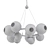 Elegant Silver Leaf Chandelier 3D model small image 2