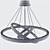 Modern Electron LED Chandelier 3D model small image 4