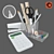 Desk Organizer Set: Compact & Stylish 3D model small image 1