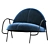 Sleek Half Lounge Chair 3D model small image 2