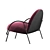Sleek Half Lounge Chair 3D model small image 4