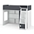 Modular Children's Loft Bed Set: Legenda K42B + LP42B 3D model small image 2