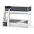 Legenda Modular Loft Bed Set 3D model small image 2