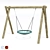 Richter Cradle Nest: The Ultimate Outdoor Swing! 3D model small image 1