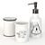 Monochrome Bathroom Set: Perfect for Kids and Teens 3D model small image 2