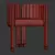 Elegant Crawford Dining Chair 3D model small image 5