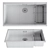 Blanco SUBLINE 700-U: Sleek Silgranit Kitchen Sink 3D model small image 3