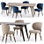 Edward Dining Set: Stunning Table & Louis Chairs 3D model small image 2