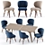 Edward Dining Set: Stunning Table & Louis Chairs 3D model small image 9