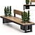 Urban Bench: Plants-Inspired Outdoor Seating 3D model small image 1